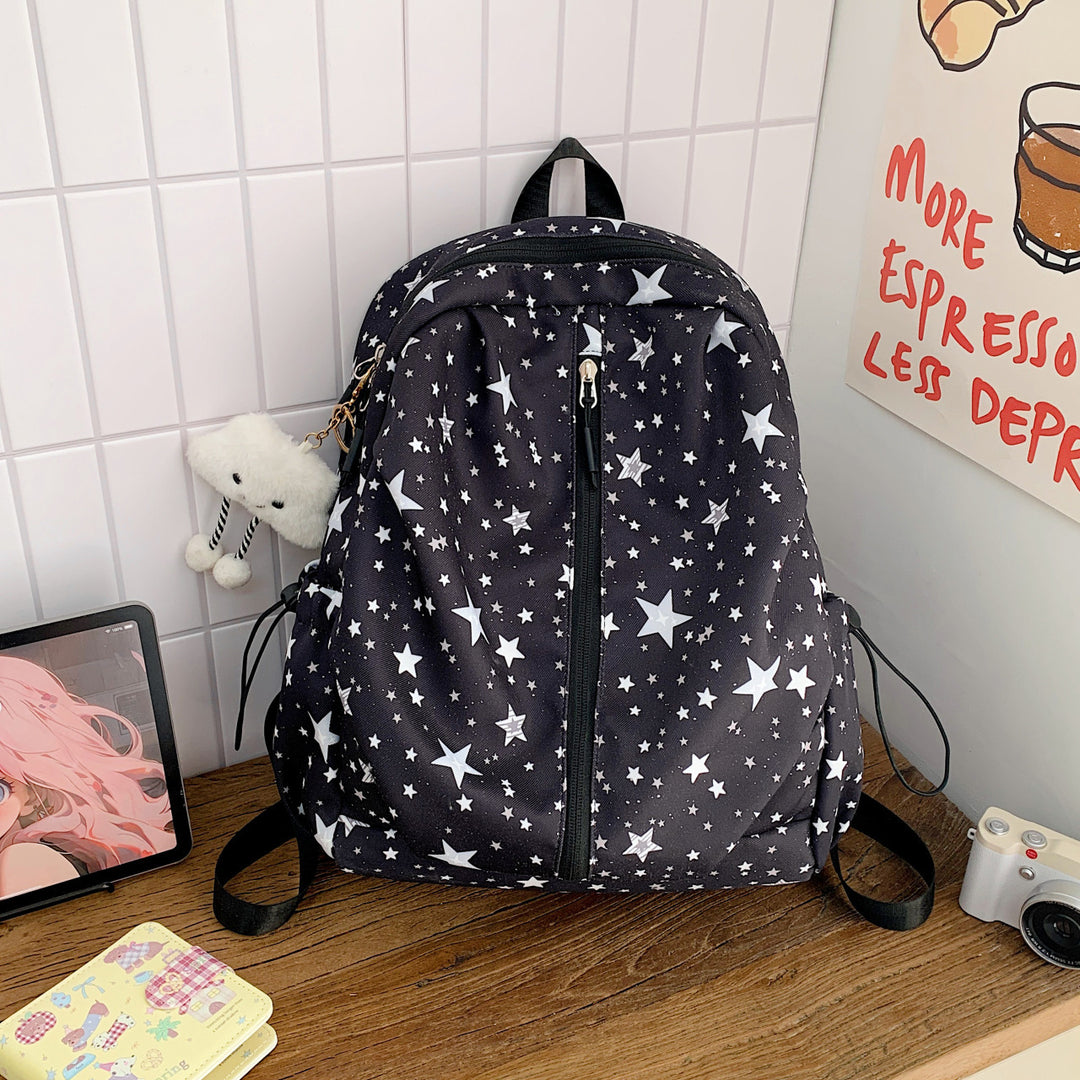 Star-Patterned Everyday Backpack