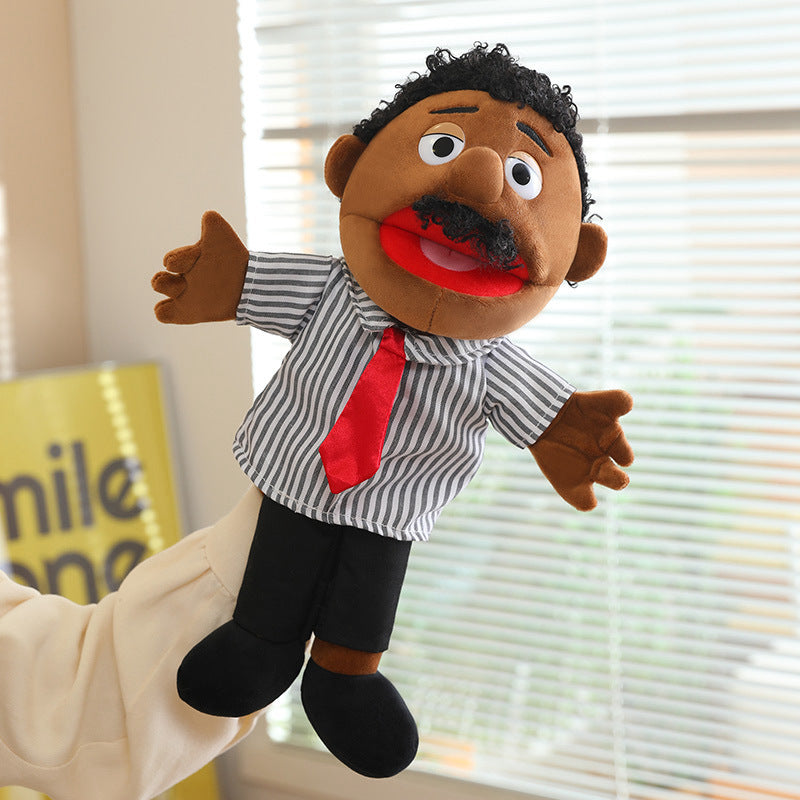 Hand Puppet Plush Boy Character with Movable Mouth and Soft Fabric Body Kalsten