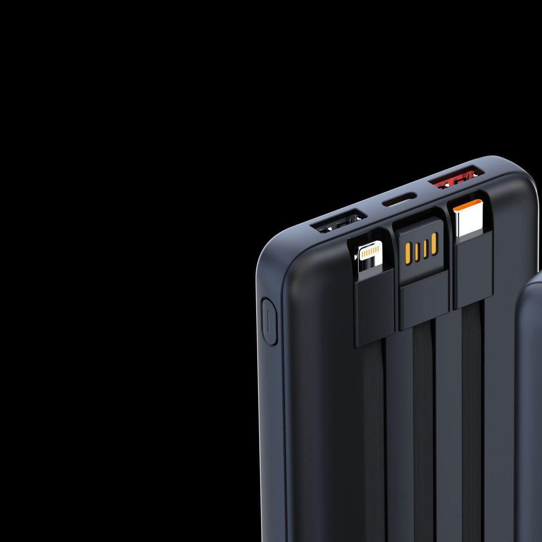 Portable power bank with integrated cable management and multifunctional charging port Kalsten