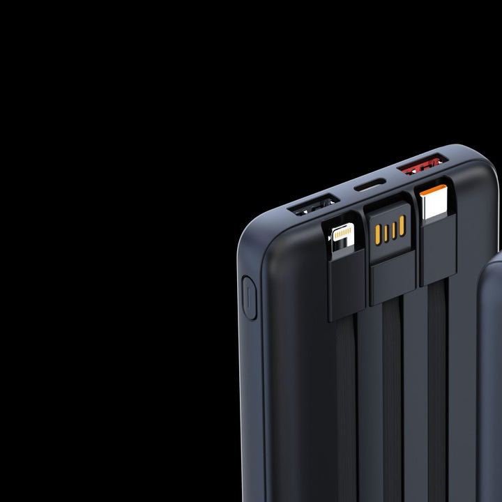 Portable power bank with integrated cable management and multifunctional charging port Kalsten