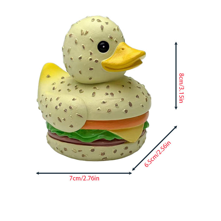 Funny rubber duck in hamburger design Kalsten
