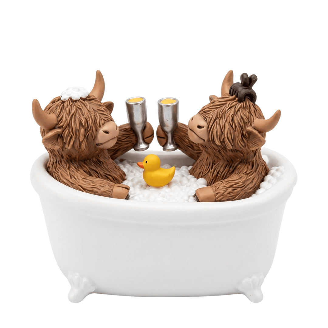 Decoration figure bathing highland cattle Kalsten