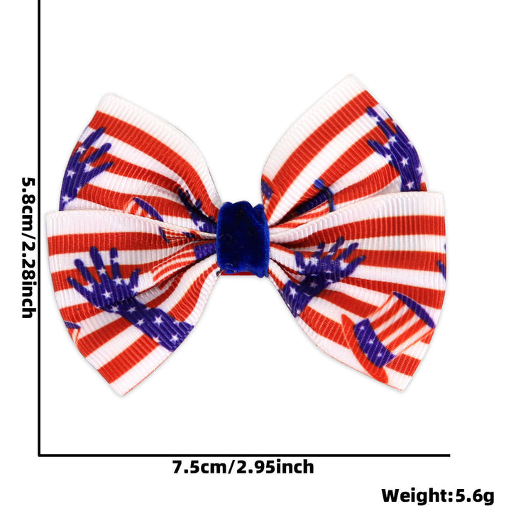 Women's Independence Day mini grosgrain ribbon hair bow with alligator clip Kalsten