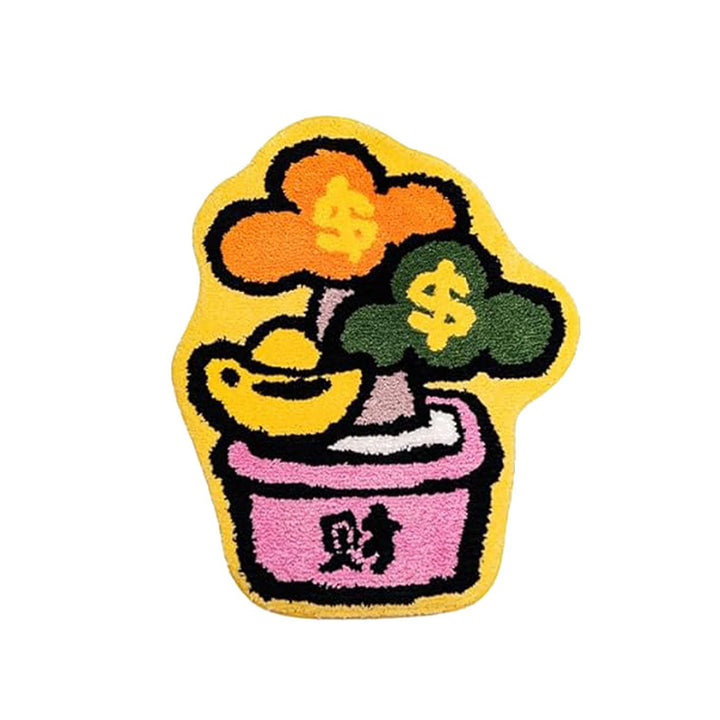 Cute Plants Theme Bath Mat