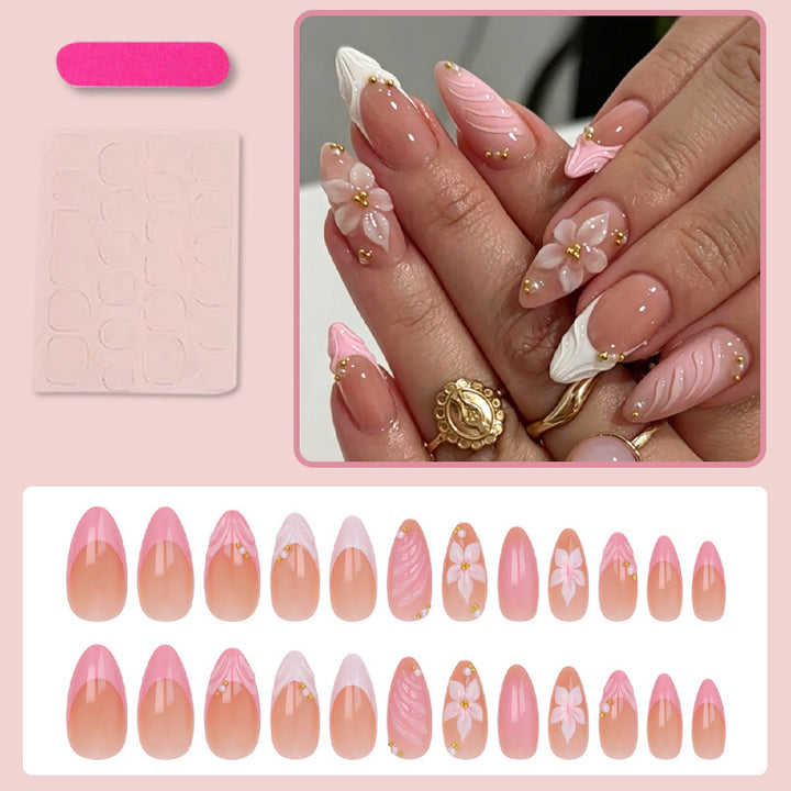 Nail art set with creative 3D flower decorations Kalsten