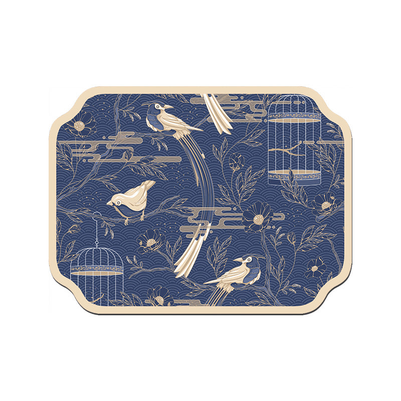 Floral Pattern Kitchen Drain Mat Kalsten