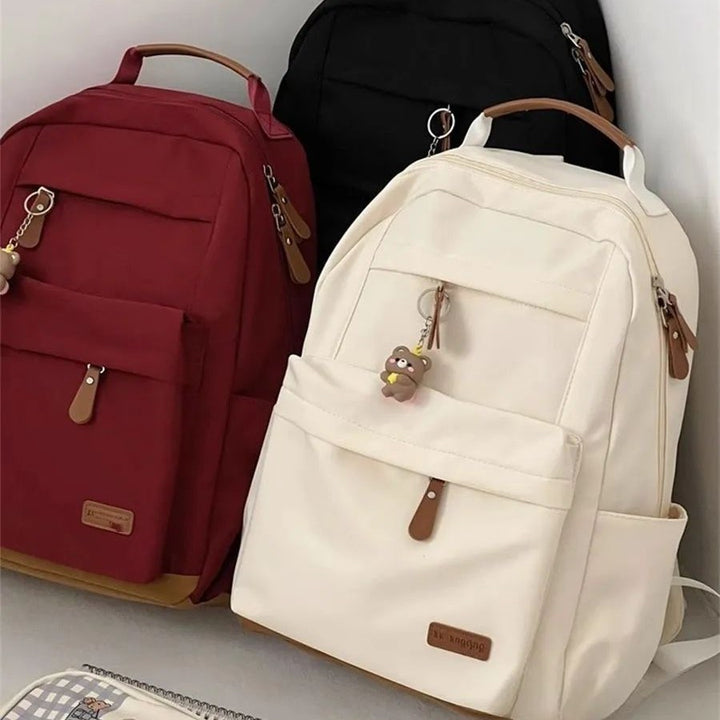 Fashionable leisure backpack with cute bear charm Kalsten