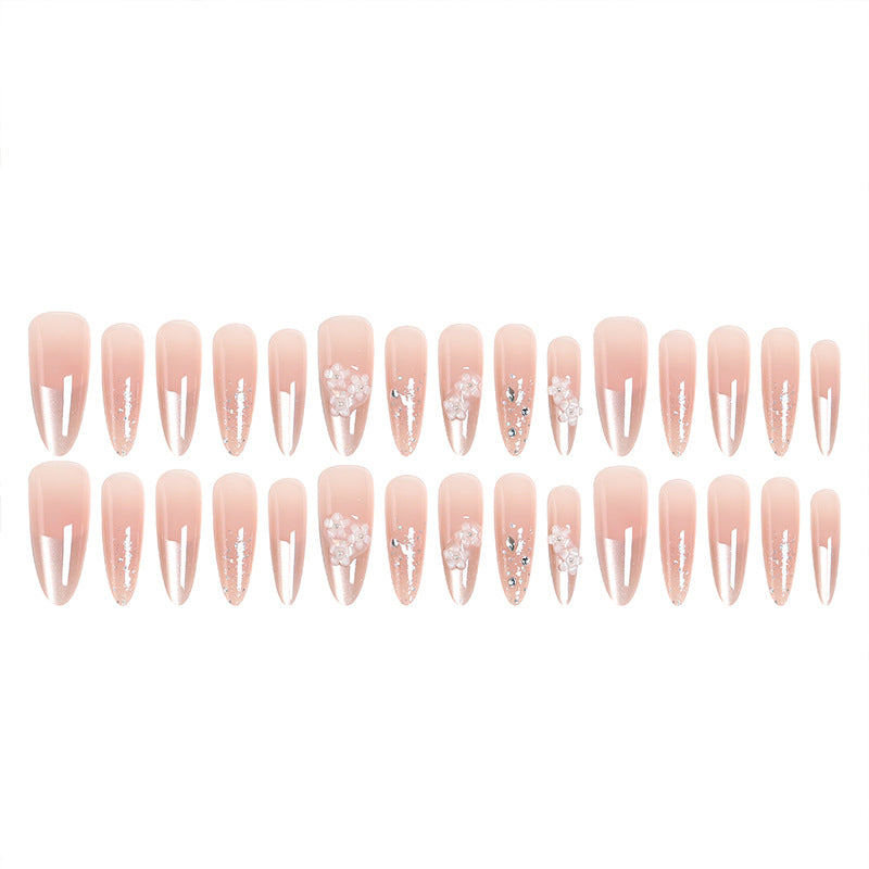 Nail art set with floral 3D applications and glitter accents Kalsten