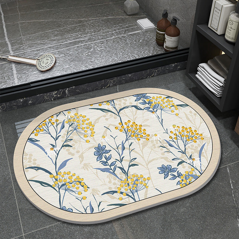 Unisex Floral Pattern Bathmat Kalsten