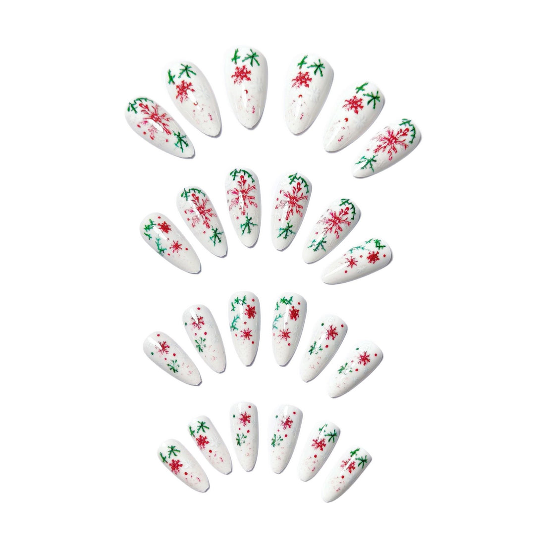 Artificial nails with winter snowflake and Christmas motif Kalsten