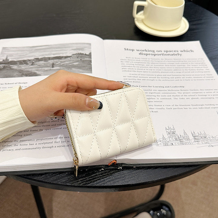 Quilted Zippered Compact Wallet