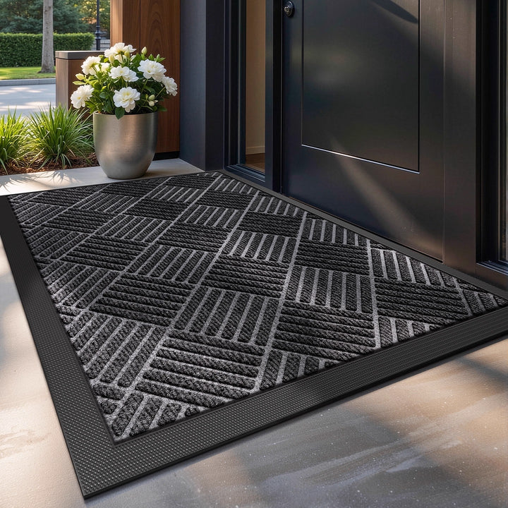 Unisex Durable Chevron Design Entrance Mat Kalsten