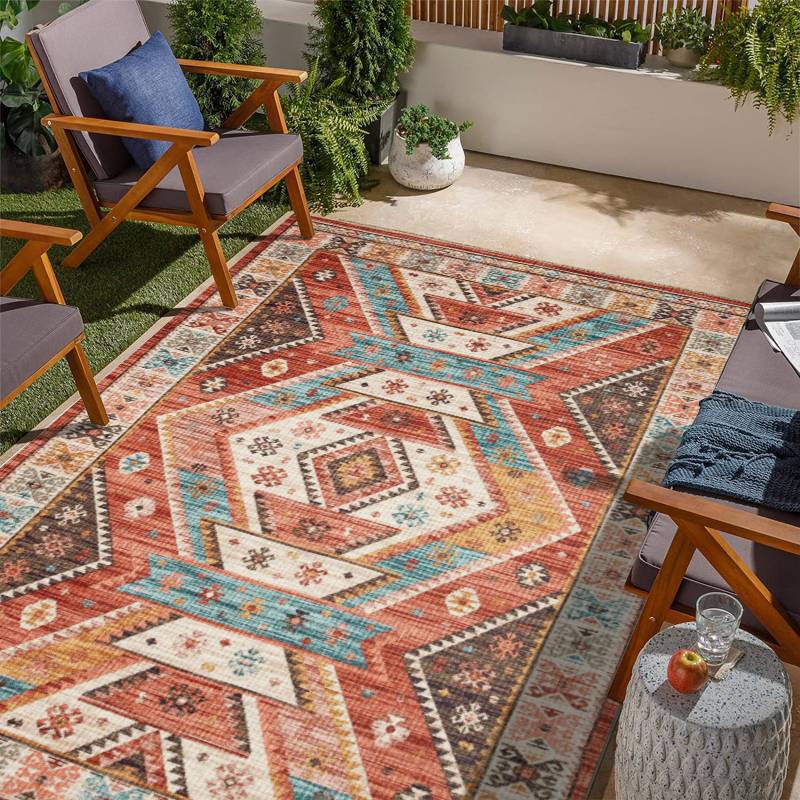 Geometric Patterned Outdoor Rug