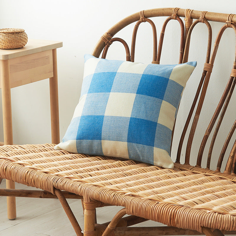Textured Plaid Decorative Pillow