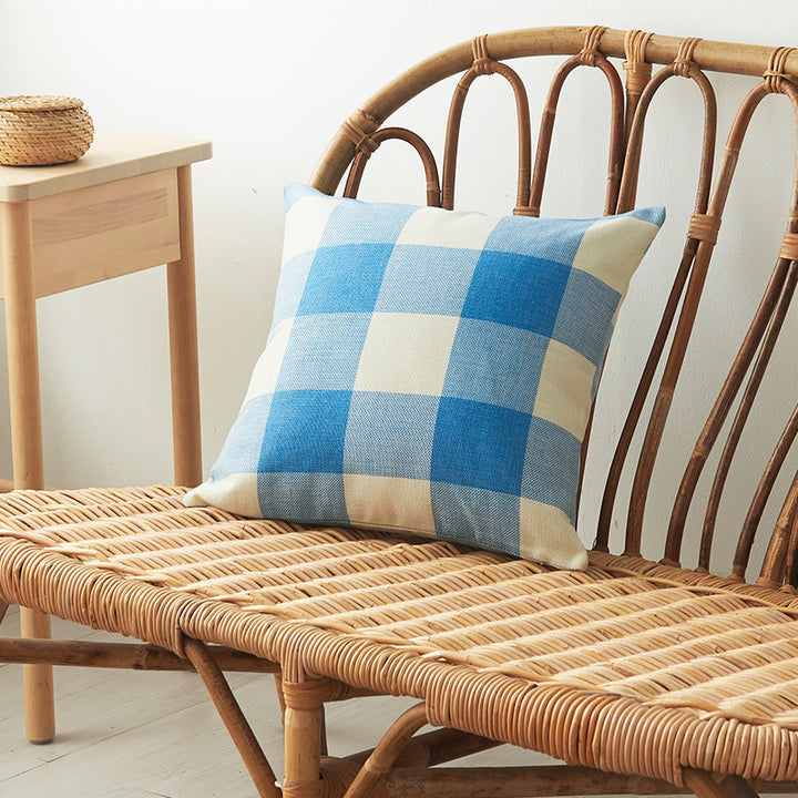 Textured Plaid Decorative Pillow