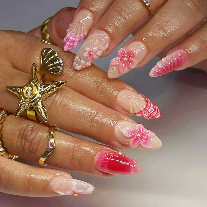 Floral Art Press-On Nail Tips Collection Kalsten