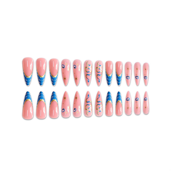 Fantasy-Themed Stiletto Press-On Nail Art Kalsten