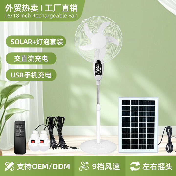 Women's Solar-Powered Stand Fan Kalsten