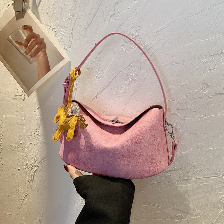 Elegant Soft-Suede Shoulder Bag Kalsten