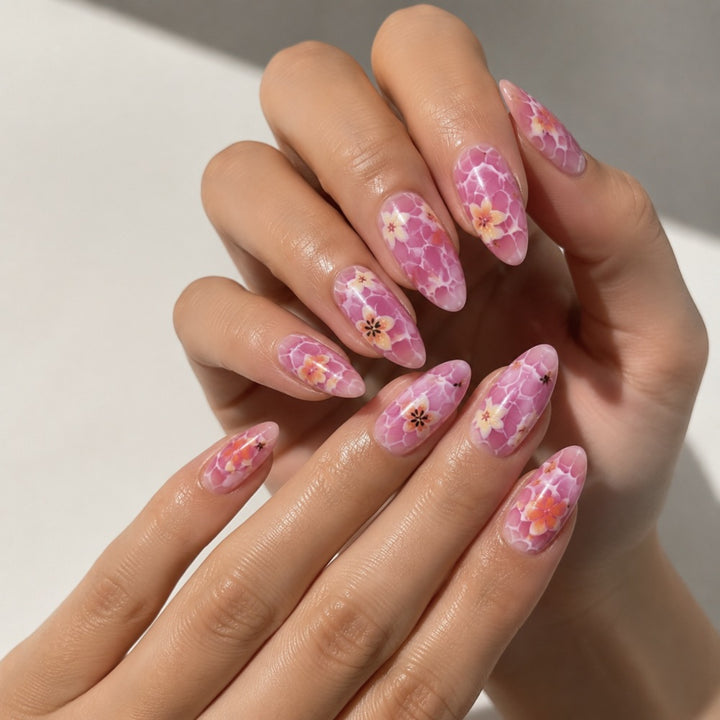 Artistic Floral-Patterned Press-On Nails Kalsten