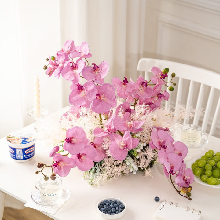 Lifelike Orchid Floral Centerpiece