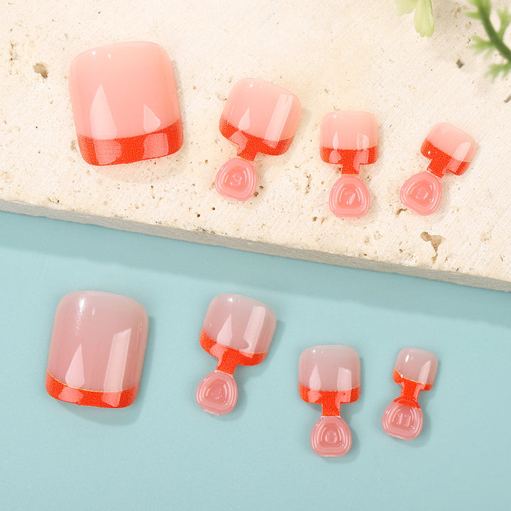 Artificial nails with elegant French design Kalsten