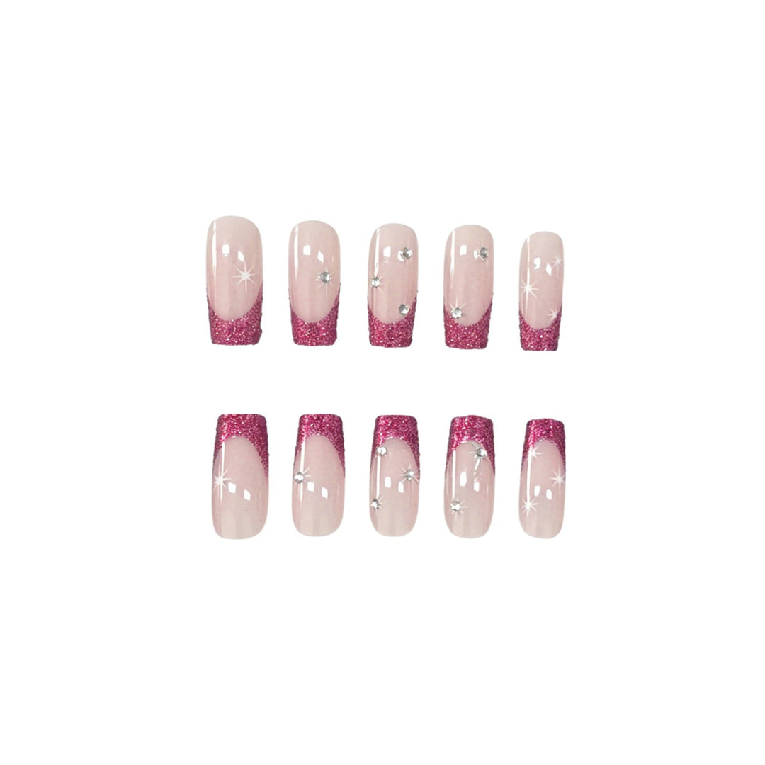 Glittery French Tip Nail Art Enhancements Kalsten