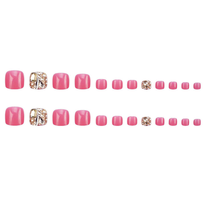 Decorative Press-On Toenails Art Set
