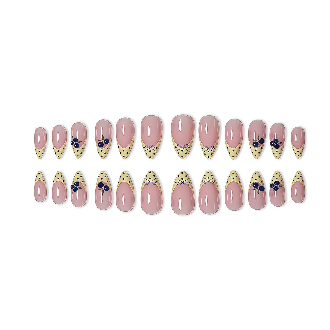 Elegant Floral Themed Press-On Nail Extensions Kalsten