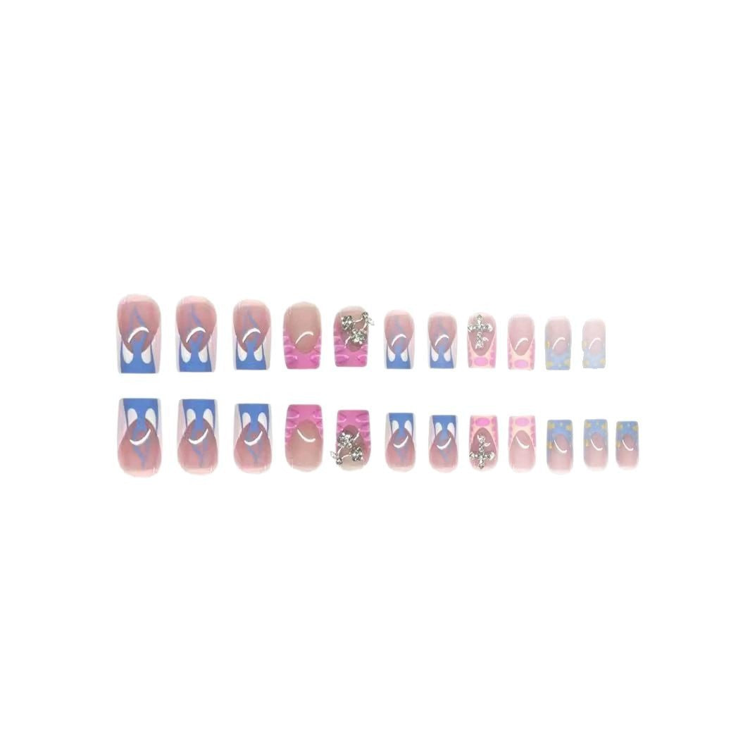 Decorative 3D Press-On Toenail Art Kalsten