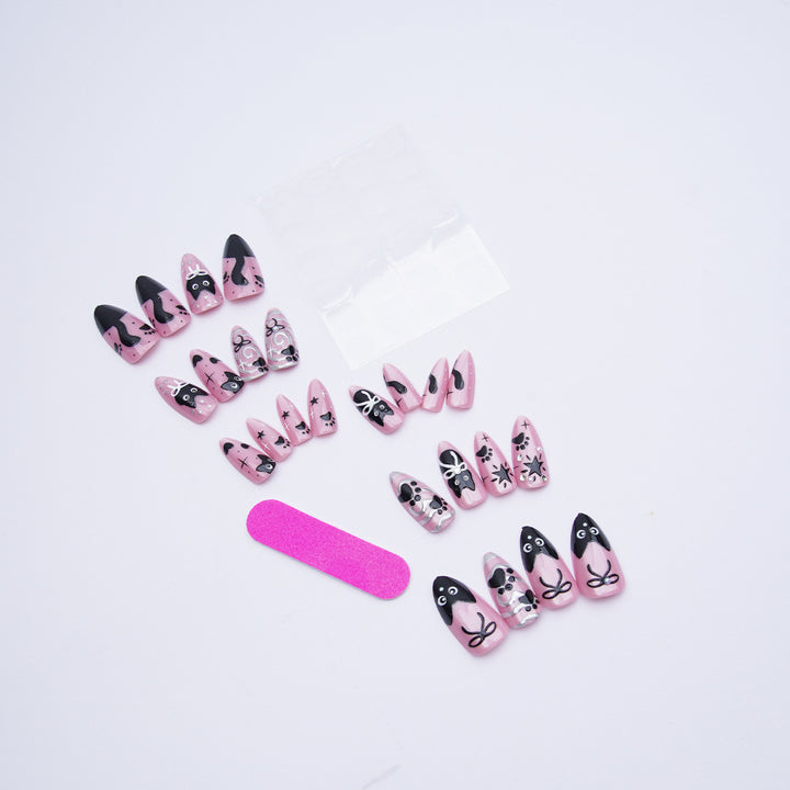 Nail art set with cat pattern Kalsten