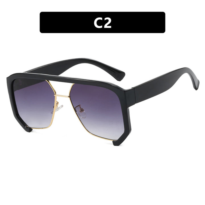 Ladies fashionable oversized sunglasses with elegant, faceted frame construction Kalsten