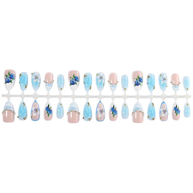 Decorative Floral Press-On Nail Set kalsten 1788495872