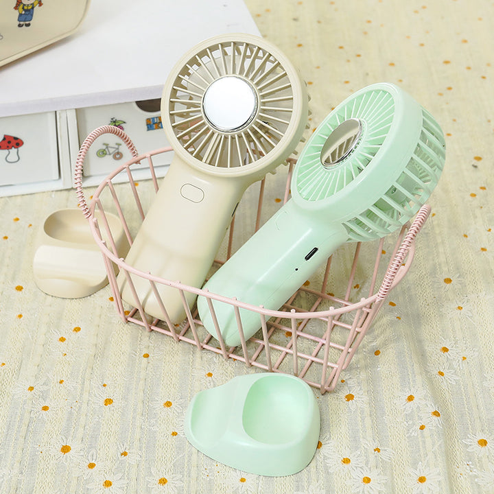 Women's Portable Hand Fan with Ergonomic Handle and USB Charging Function Kalsten