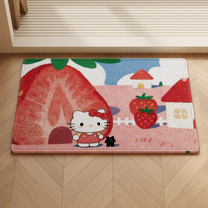 Playful Cat-Themed Bathroom Mat