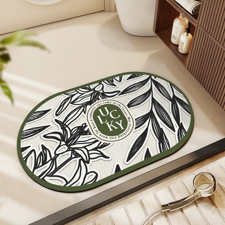 Floral Patterned Bath Mat Kalsten