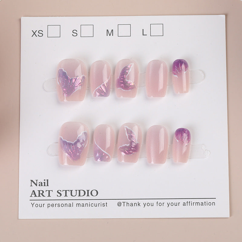Butterfly Pattern Press-On Nail Set Kalsten