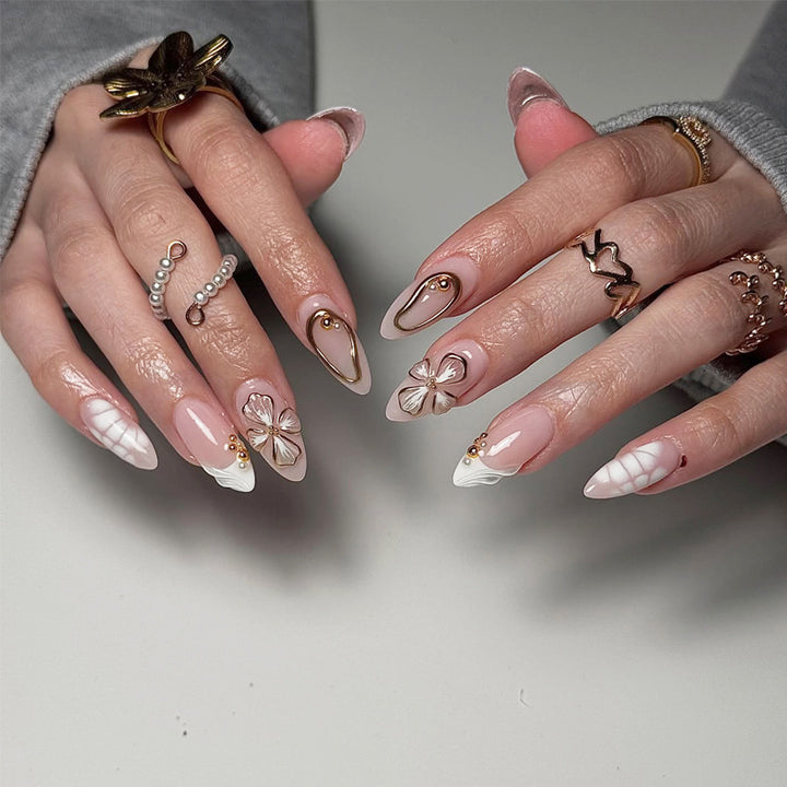 Artistic Floral Design Press-On Nails Kalsten