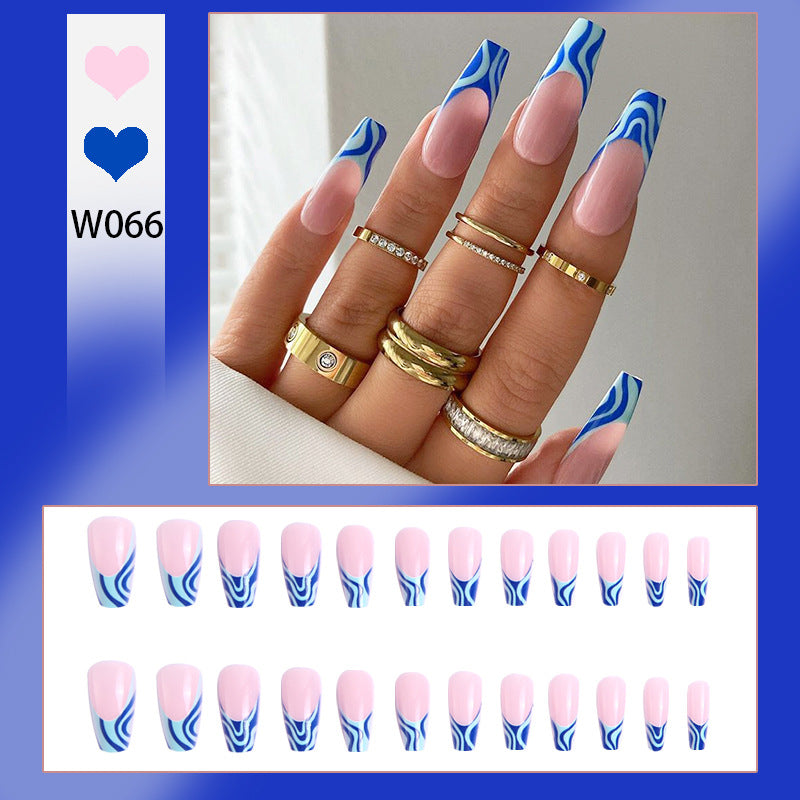 Art nails with wave pattern Kalsten