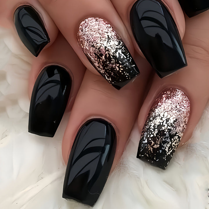 Press-on nails with shimmering ombre effect Kalsten