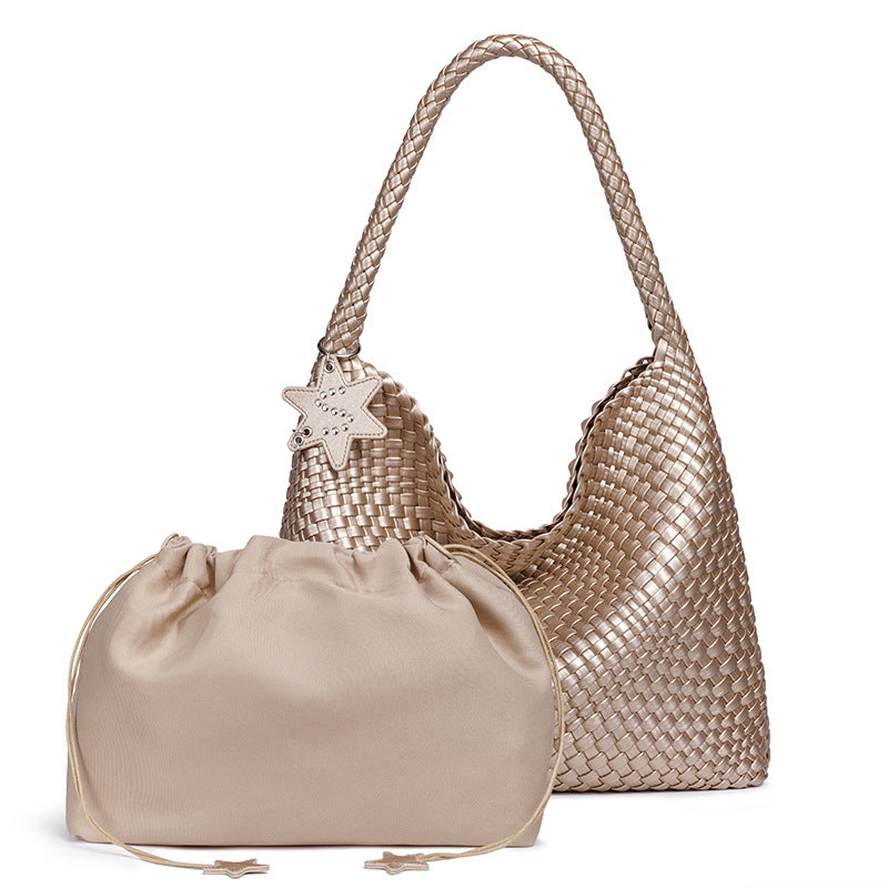 Braided Vegan Leather Hobo Handbag Kalsten