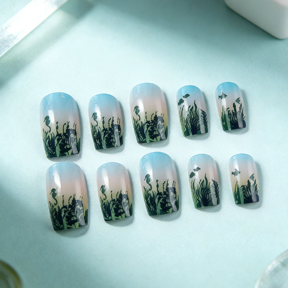 Ocean-Inspired Art Press-On Nails Kalsten