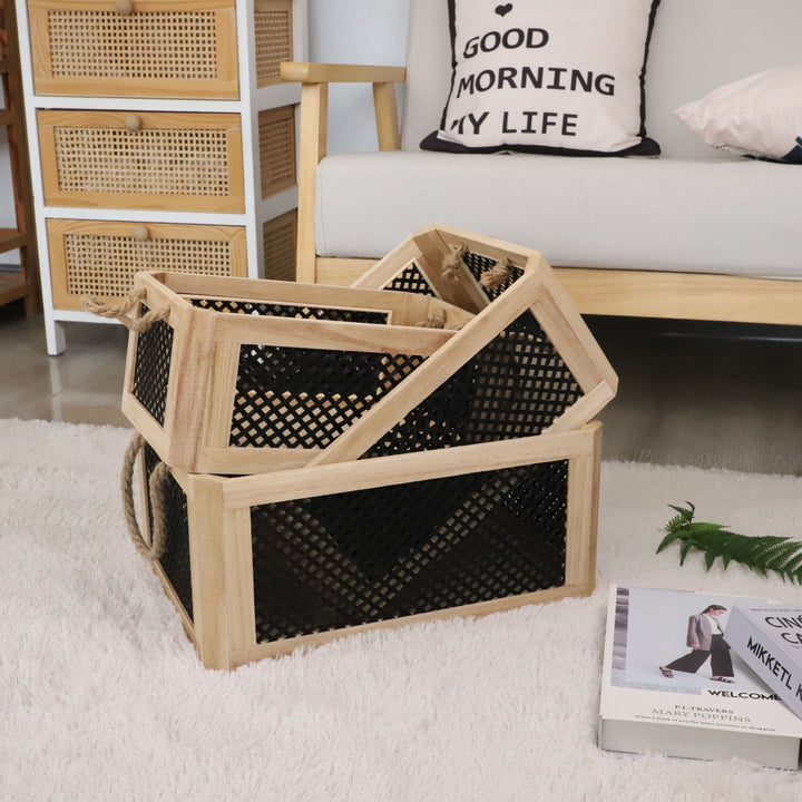 Decorative Woven Storage Crates Kalsten