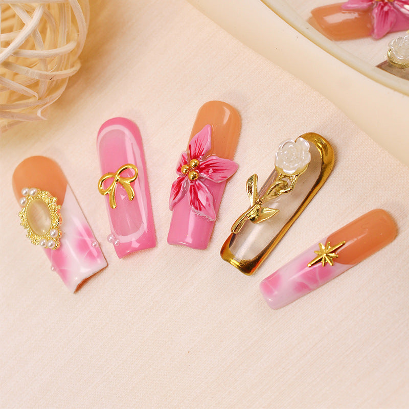 Nail art set with floral designs Kalsten