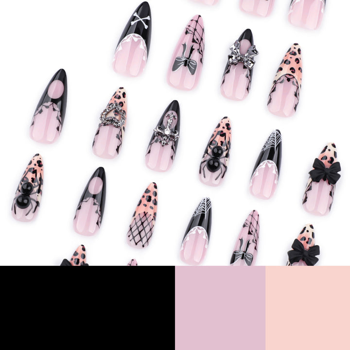 Creative acrylic nails in elegant leopard design Kalsten