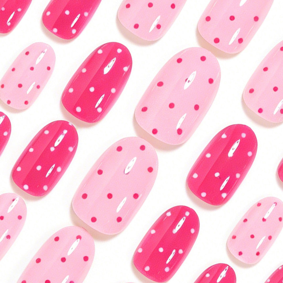 Artistic Polka Dot Press-On Nails Kalsten