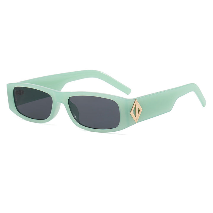 Women's fashionable rectangular sunglasses with stylish metal application Kalsten