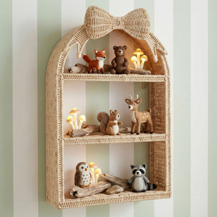 Basket shelf with bow motif Kalsten