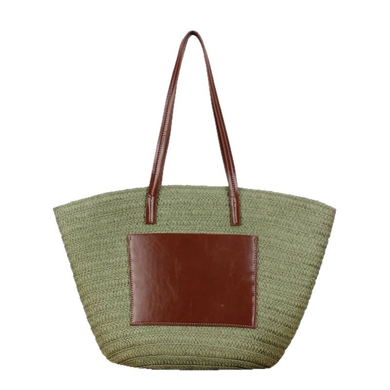 Beach bag with integrated leather pouch Kalsten