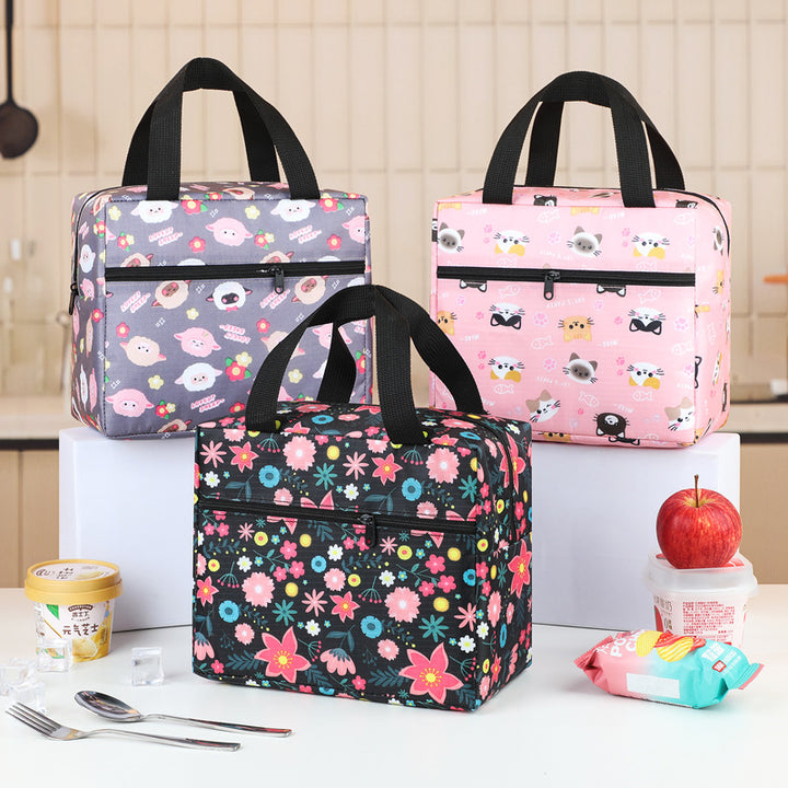 Playful Animal-Themed Insulated Lunch Tote Kalsten